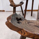 Coffee set coffee table and tripod low chairs - Spanish brutalist design - 1950s