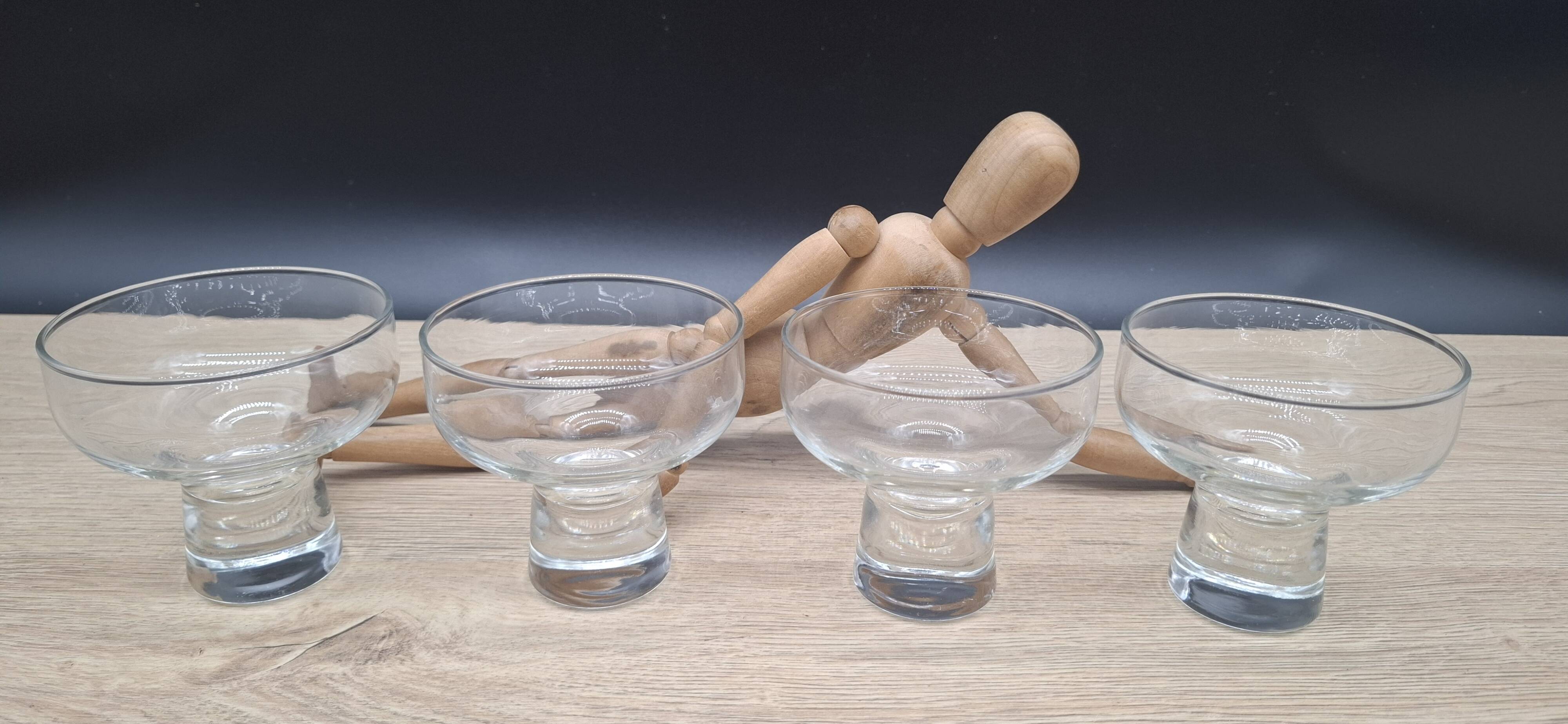 Set 4 verres italiens pied plein