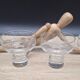 Set of 4 Italian glasses with solid stem