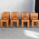 Set of 8 'Strip' dining chairs by Gijs Bakker