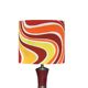 Lampshade Red Wave H30 D30 - vintage fabric
