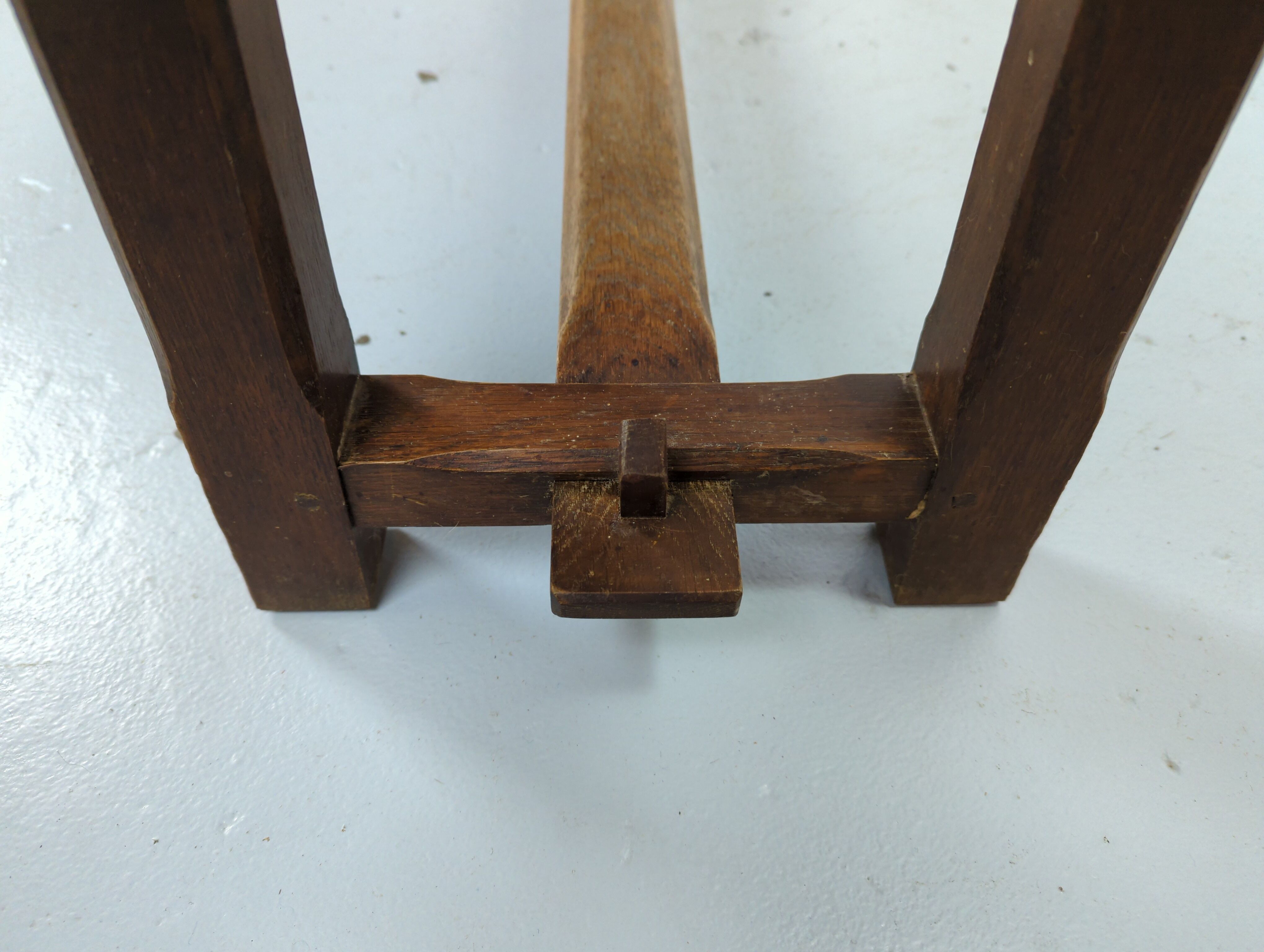 Old bench for oak farmhouse table