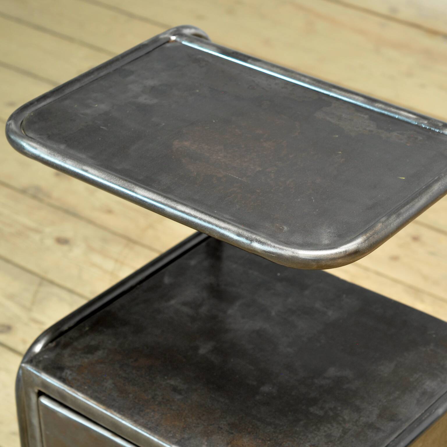 Set of iron nightstands, 1950s