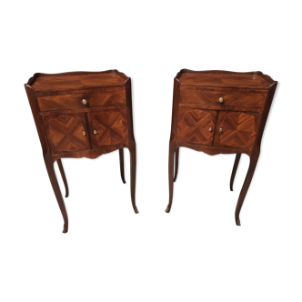 Pair of bedsides style Louis XV