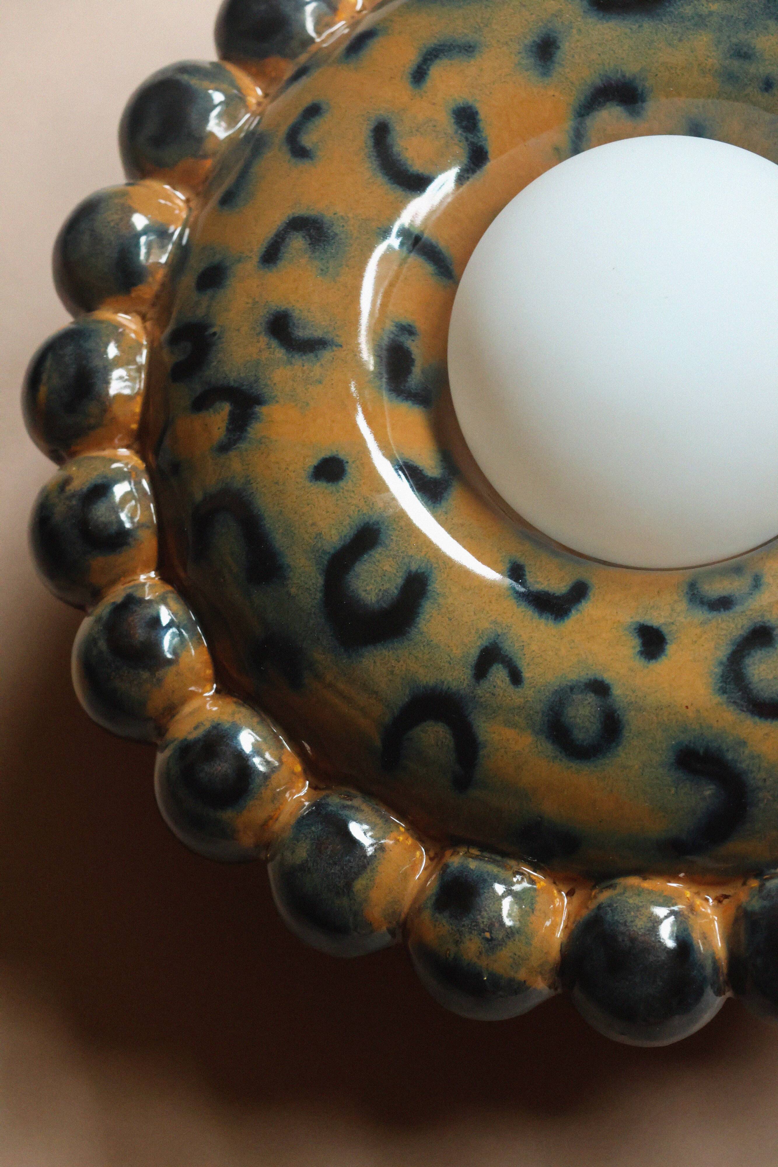 Luna Tall Leopard 1 Wall Lamp