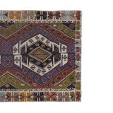 Ancient Turkish Anatolian Tribal Kilim, Geometric Organic Wool Kilim Rug