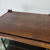 Bamboo shelf with smoked glass, 1970s