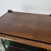 Bamboo shelf with smoked glass, 1970s