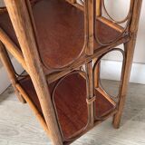 VINTAGE RATTAN BOOKSHELF
