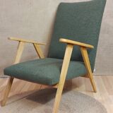 Scandinavian armchair with compass legs