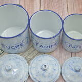 Set of 5 spice pots in enamelled sheet metal