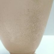 Peach Pink and White Scavo Glass Amphora Vase attr. to Seguso, Italy