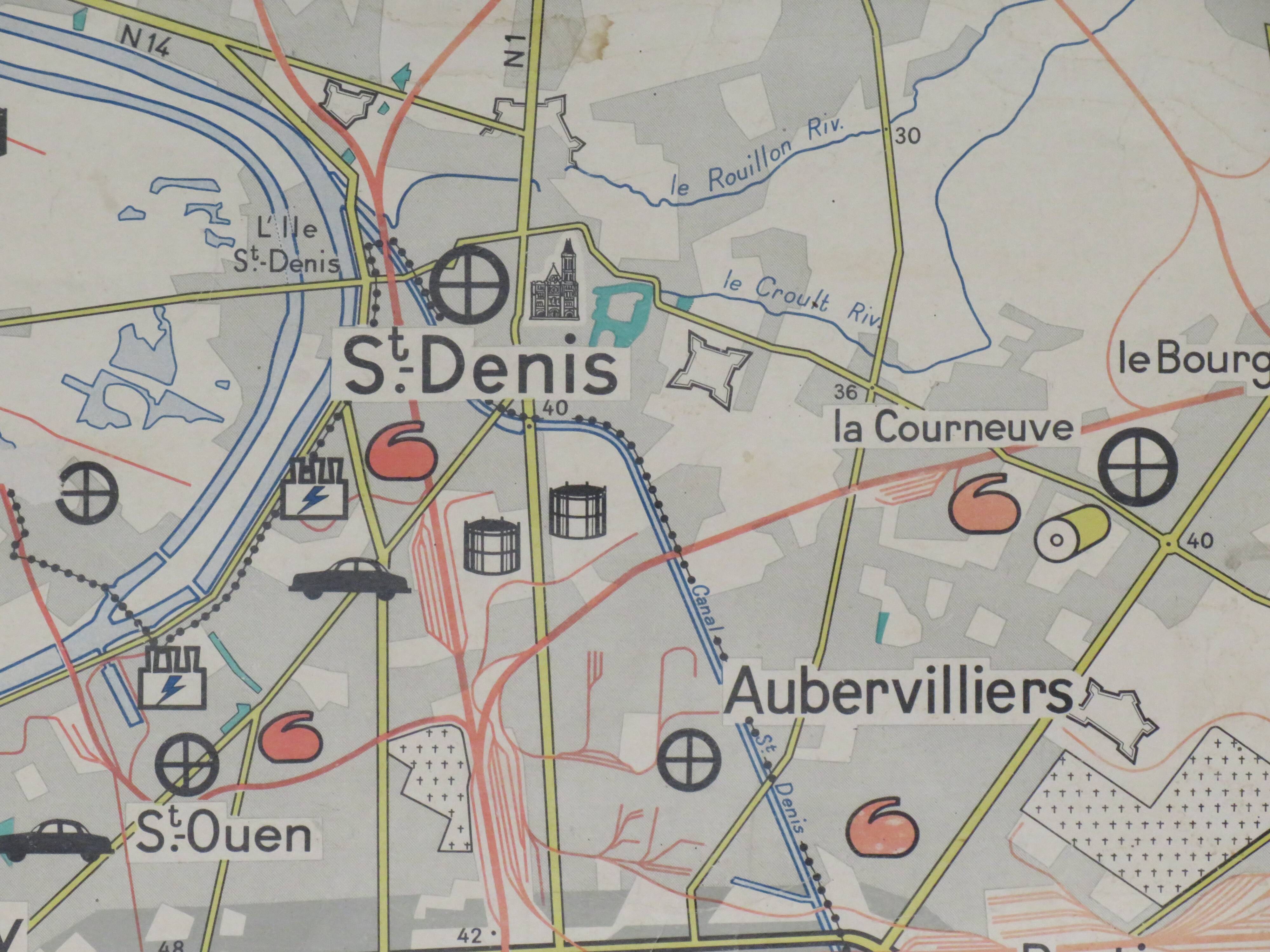 Old school map France/Paris No.48 Hatier edition