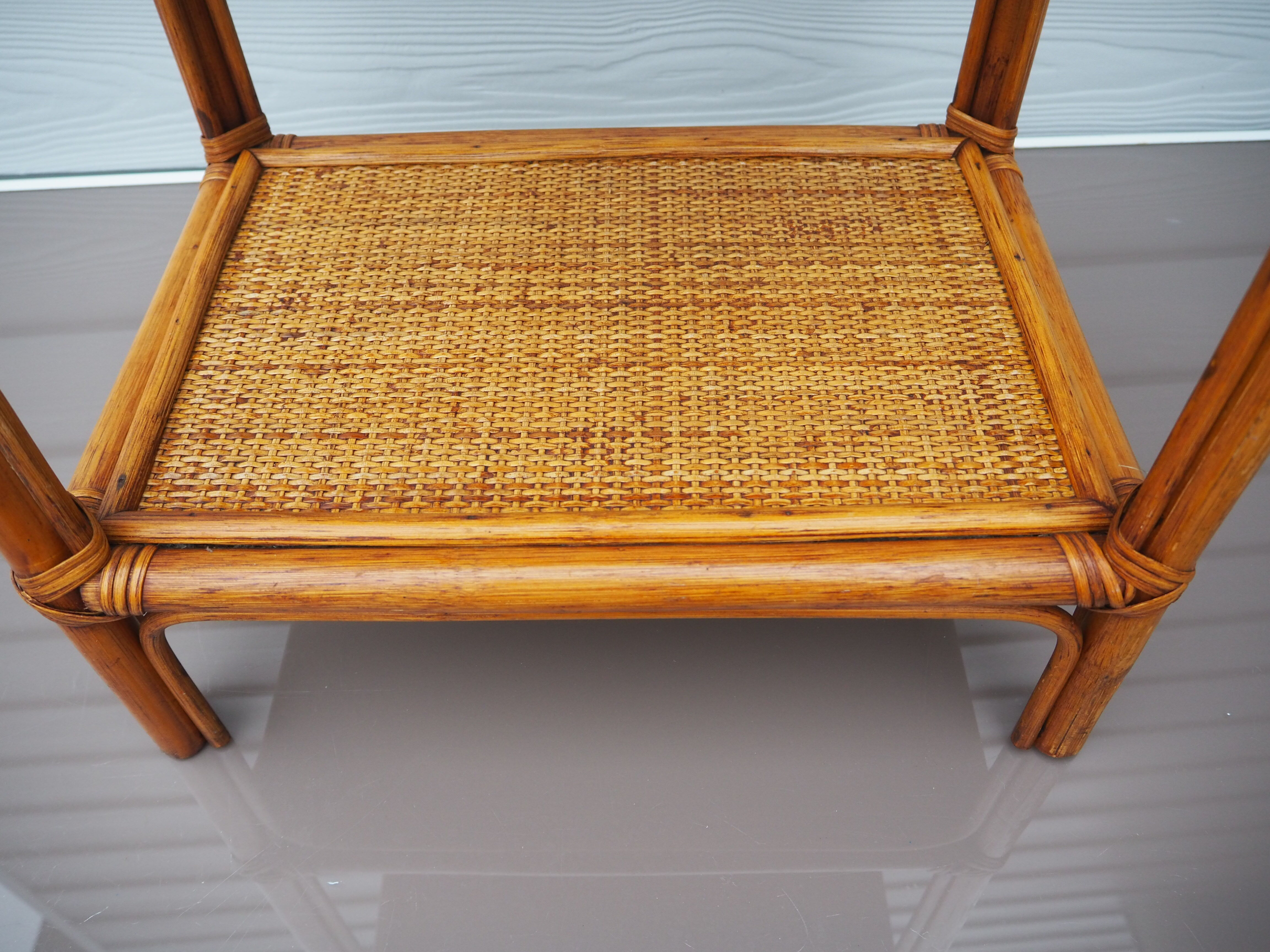 Night table, side table or end of rattan sofa
