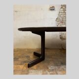 Dark wood extendable dining table, 1970s