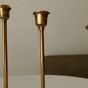 Set of 6 Scandinavian brass candle holders from the 1960s.