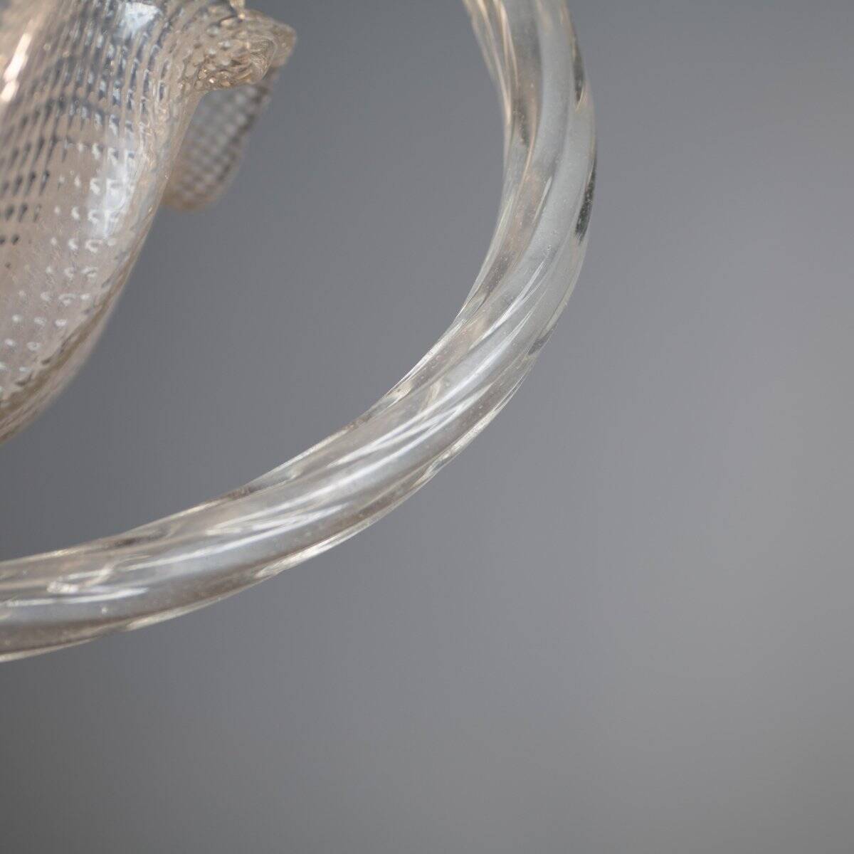 Vintage pendant lamp in Murano glass by Barovier & Toso, 1940s.