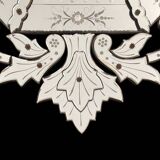 Antique octagonal Venetian wall mirror