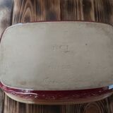Rectangular terrine B.C.I. red and yellow