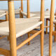 Ensemble de 6 chaises CH36 + 1 fauteuil CH37 de Hans J. Wegner en chêne