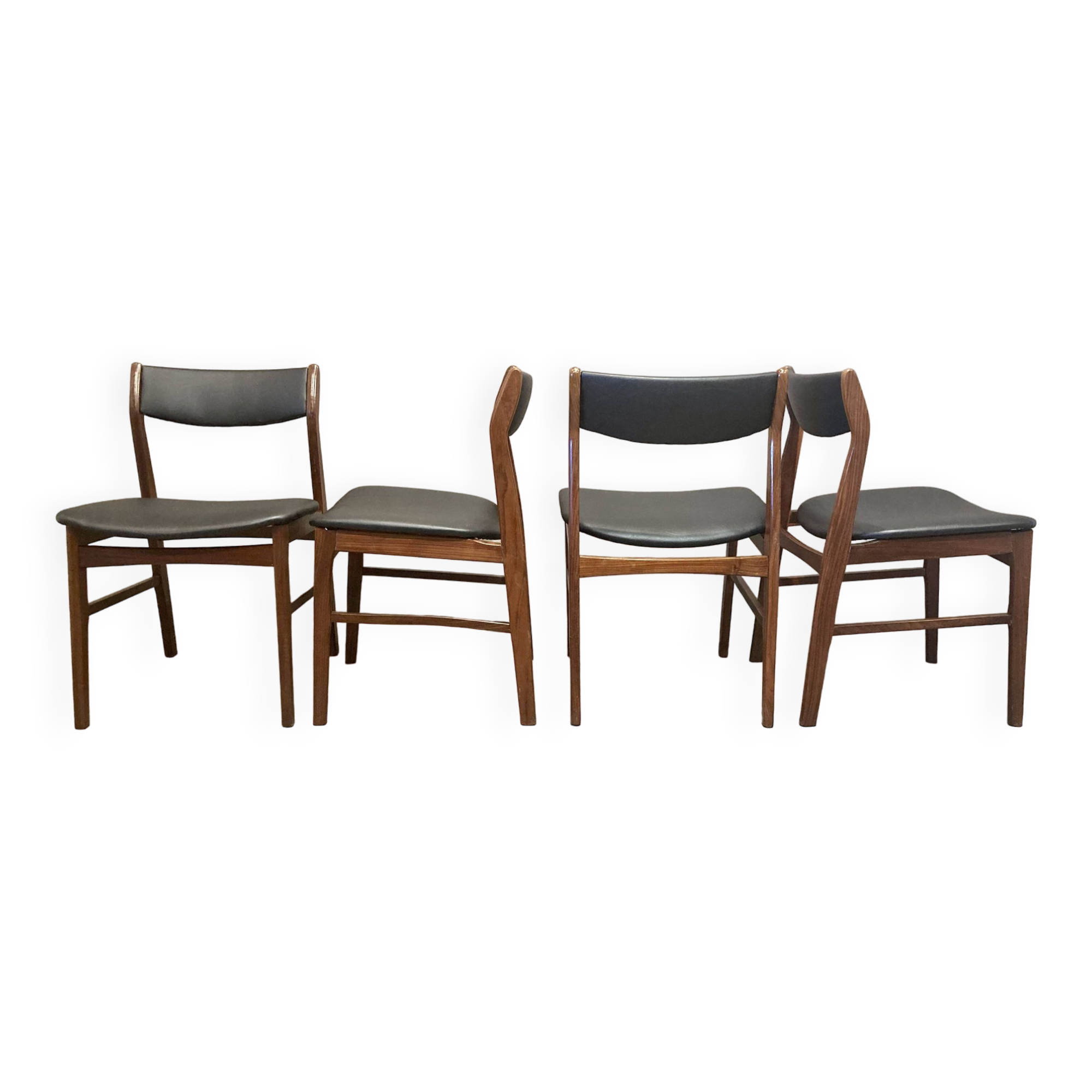 Set of 4 "Scandinavian design" chairs 1950