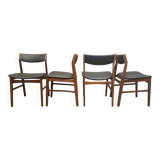 Set of 4 "Scandinavian design" chairs 1950