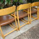 Series of four baumann sleigh chairs