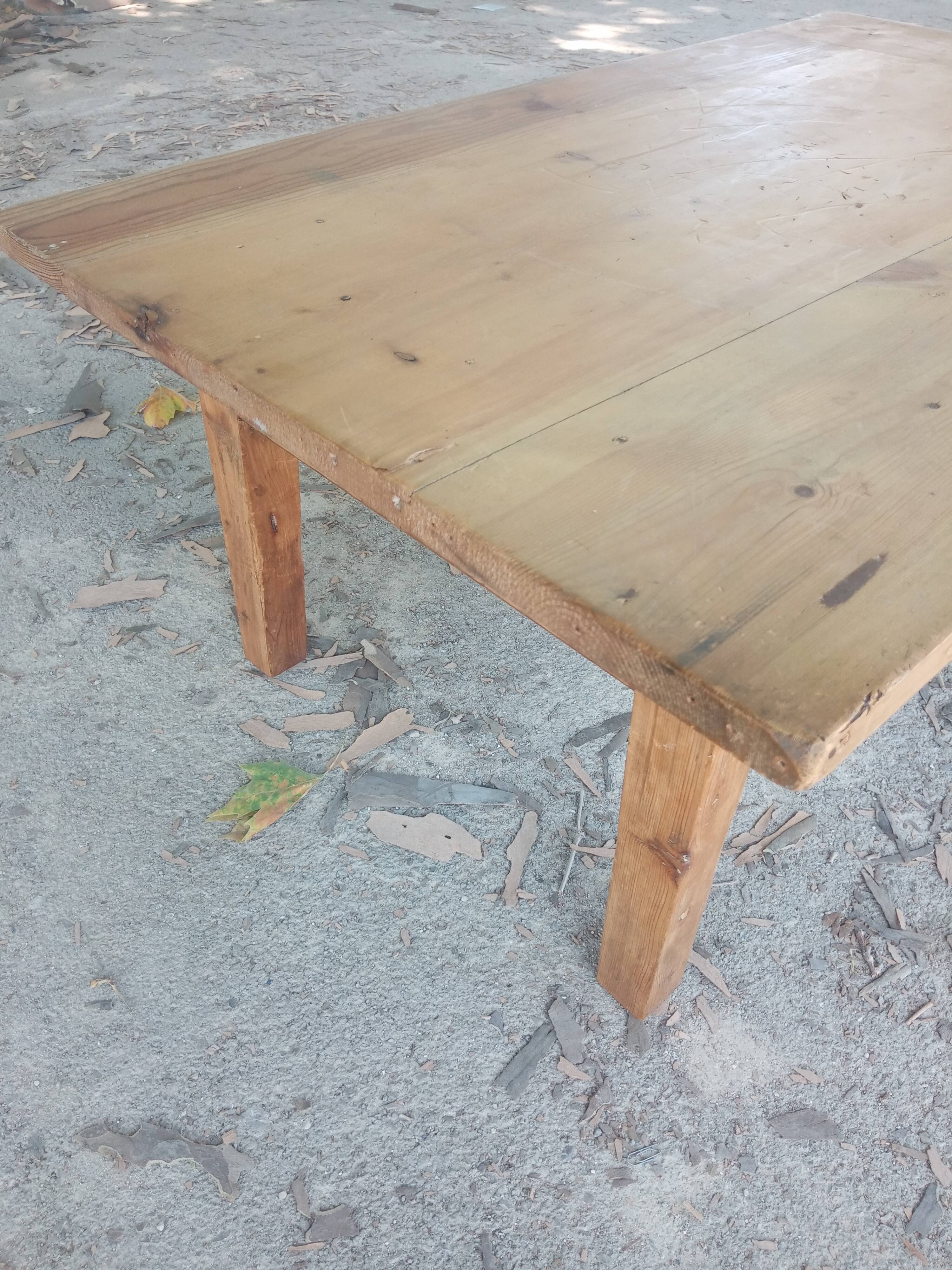 Rustic wooden coffee table