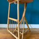 Lampadaire liseuse vintage en rotin