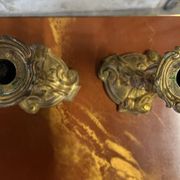 Pair of bronze candlesticks from the early 20th century in Louis XV style.