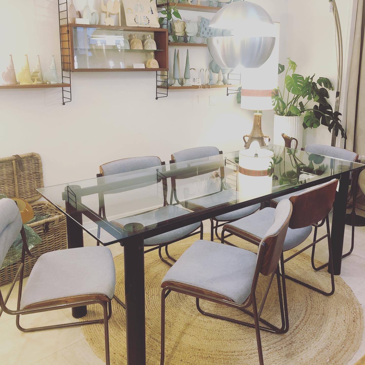 4 Scandinavian walnut chairs, 1970