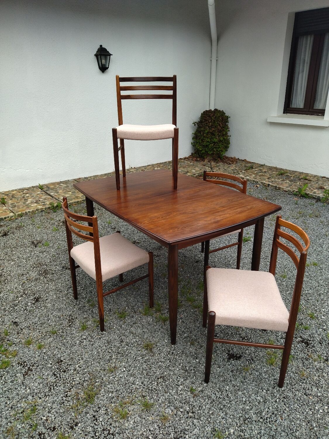 Rosewood table and chairs