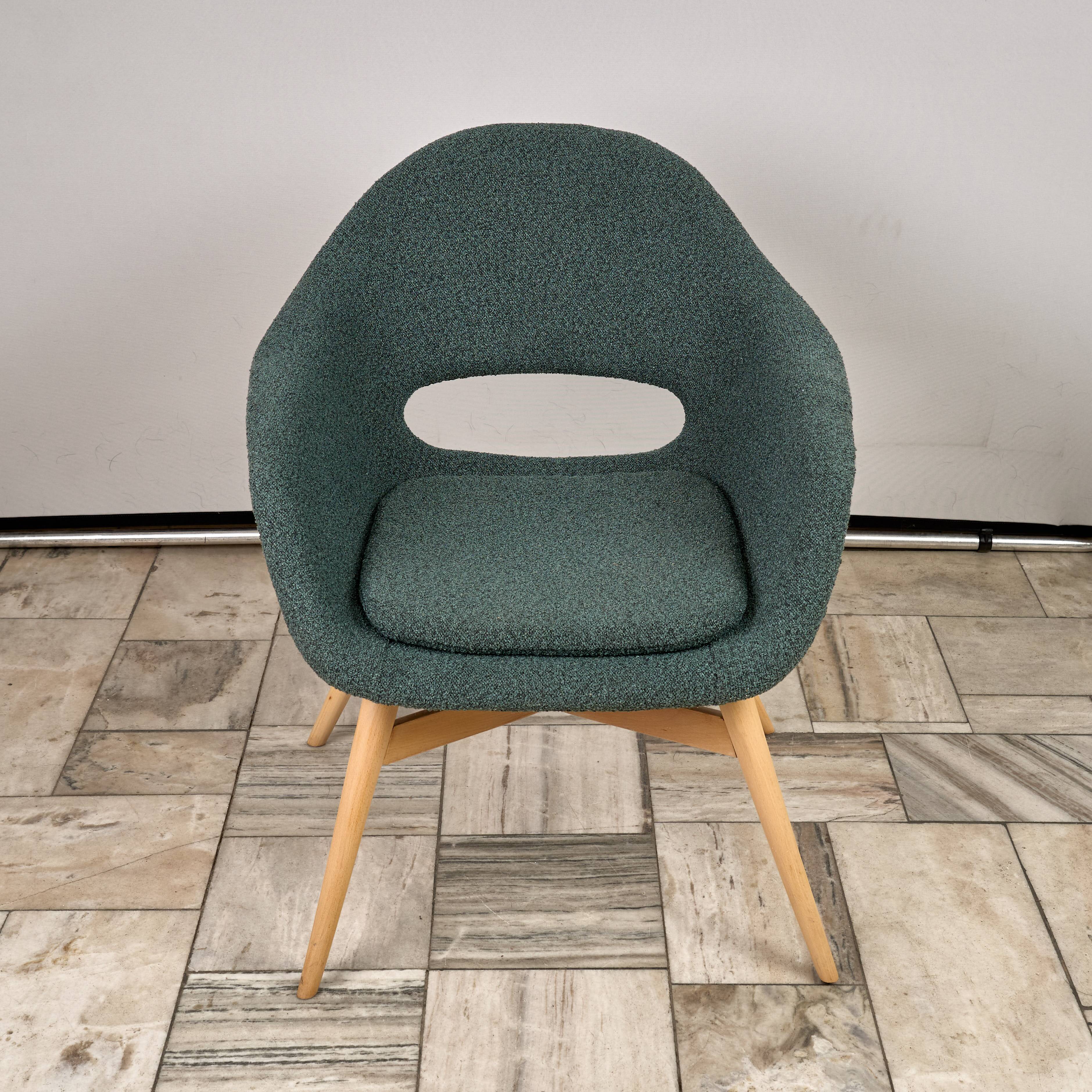 Vintage Shell Lounge Chair by Miroslav Navratil, 1960s, Czechoslovakia