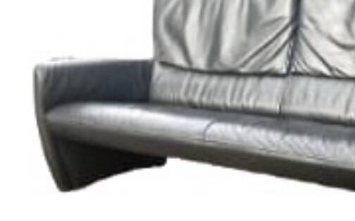 Canapé en cuir noir haut de gamme, canapé De Sede