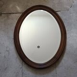 Miroir ancien ovale biseauté