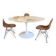 Knoll round table in marble
