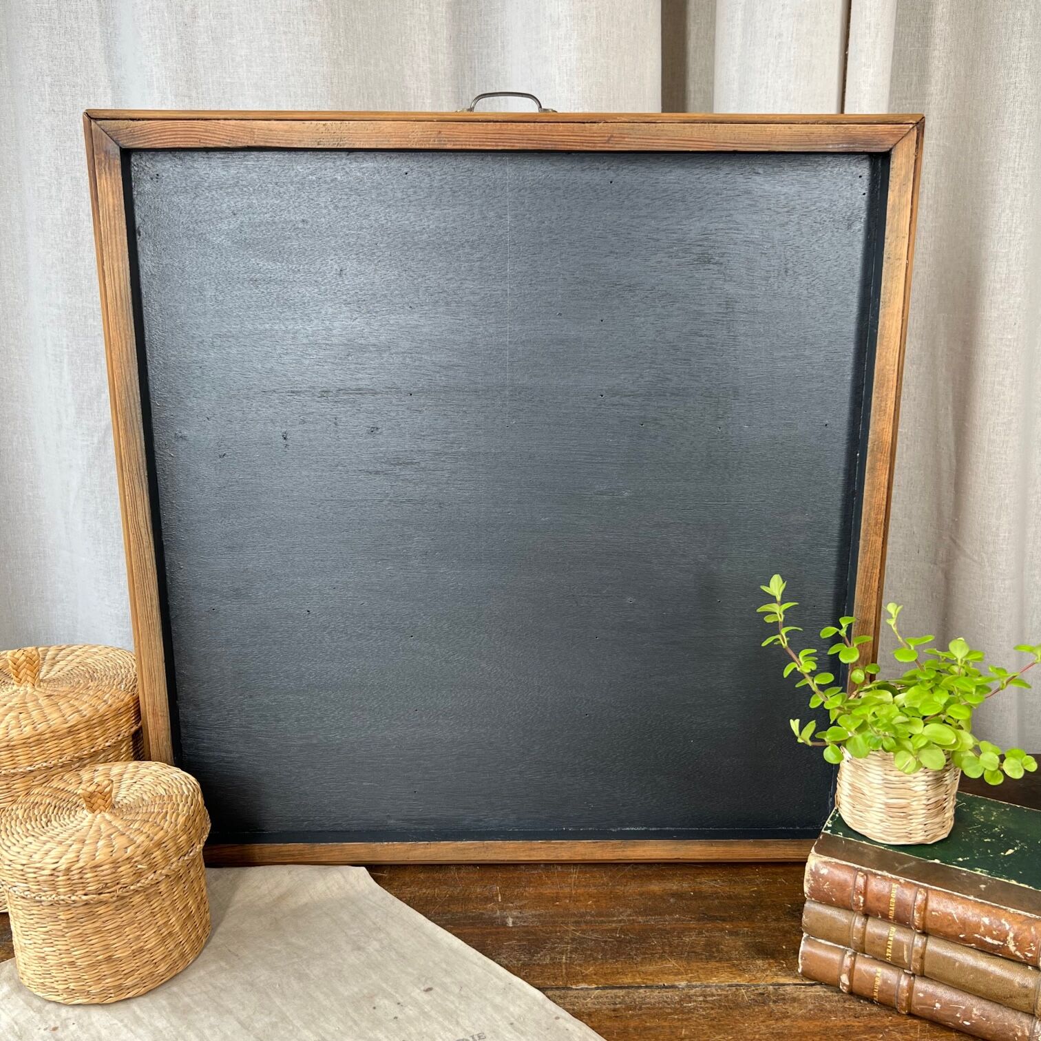 Vintage checkers and chess game board