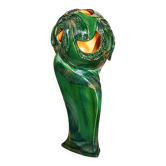 Lampe sculpture 'Tête', céramique émaillée, vintage, Pologne, 20e siècle