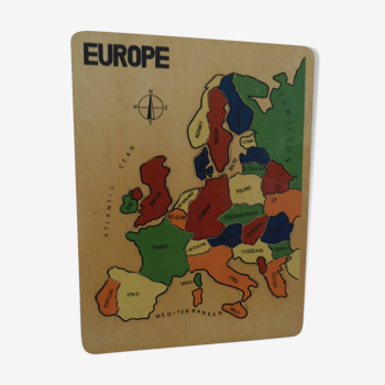 Puzzle bois europe vintage 80's