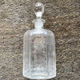 3 19th crystal carafes