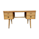 Bureau d'appoint scandinave en teck de 1950 1960 old vintage formica bleu vert