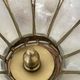 Pair of brass and mother-of-pearl lamps