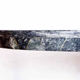 Oval coffee table in 70s green marble