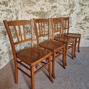 Set of 4 vintage Luterma beech bistro chairs – 1950s