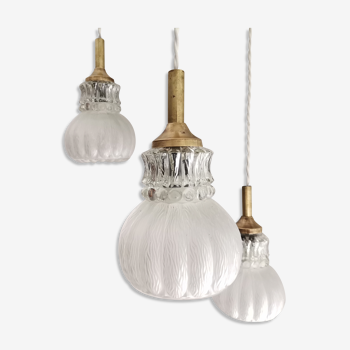 Lampe suspendue de lustre en cascade vintage