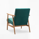 Polish B - 7727 armchair in turquoise velour
