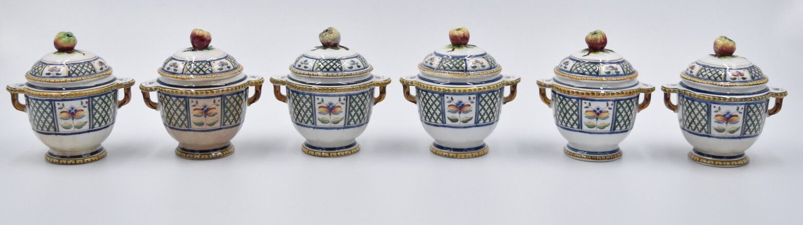 Service a cream Sarreguemines montmorency uc 6 pots 1 tray