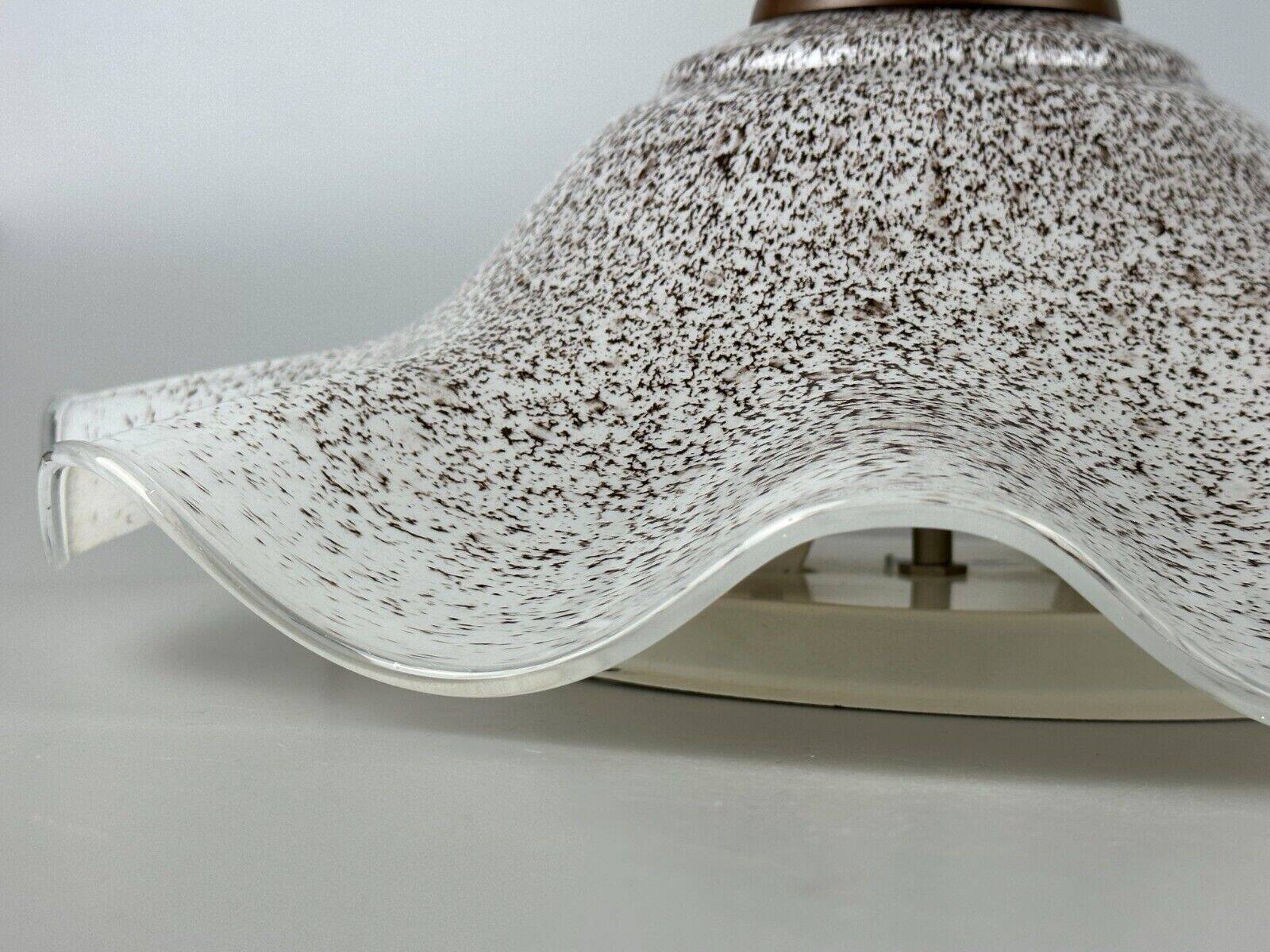 60s 70s Lamp Fixture Ceiling Lamp Flush Mount Doria Glass Space Age