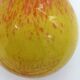 Vase soliflore orange et jaune vintage, signé