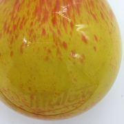 Vintage orange and yellow soliflore vase, signed